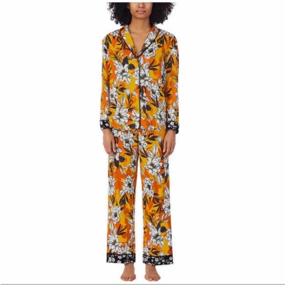 NWT Room Service Ladies Women Shawl Collar Pajamas Set FLORAL size 3X